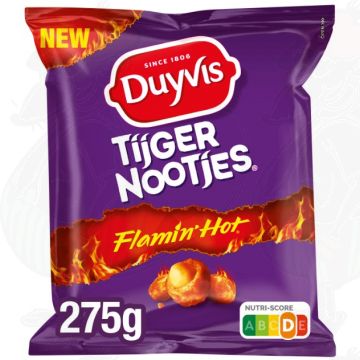 Duyvis Tijgernootjes Flamin Hot Pinda Arachidi 275 gr