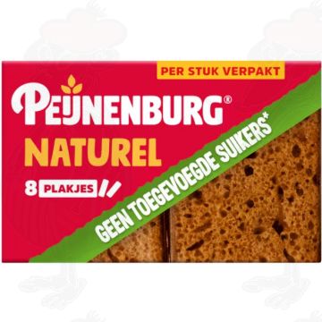 Peijnenburg ontbijtkoek naturel zonder toegevoegde suikers 8-pack per stuk verpakt