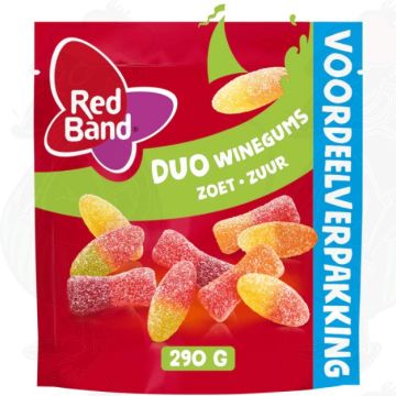Red Band Duo Winegums Zoet Zuur 290 g