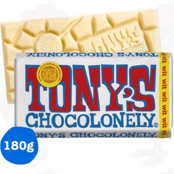 Tony's Chocolonely Bianco Chocolade Reep 28% 180 g