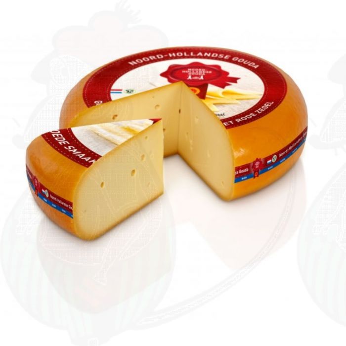 Gouda dell'Olanda settentrionale stagionato con sigillo rosso | Formaggio intero 13 chili main product photo