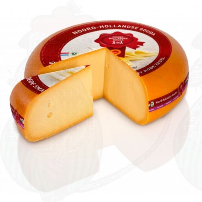 Extra Matured North Holland Gouda cheese with the Red Seal | 250 grams / 0.55 lbs main product photo