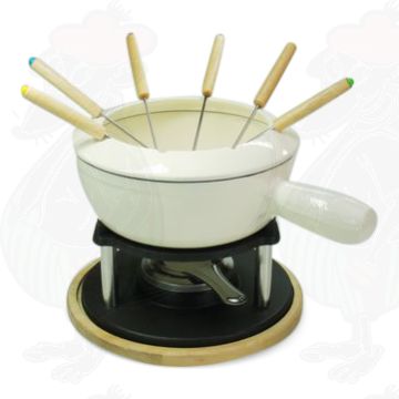 Set per Fonduta di Formaggio Ghisa Relance Bianco